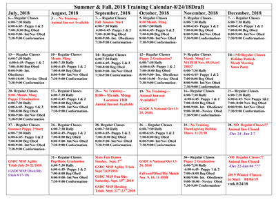 Printable Schedual Current Class Schedual